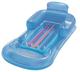 Bestway Inflatable Luxury Fashion Pool Lounger Swimming Lilo with Drinks Holder (Blue)