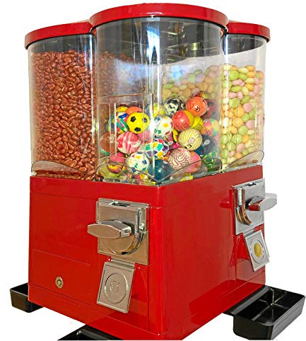 Mini-Carousel Distributeur automatique de bonbons - 4 compartiments (rouge)