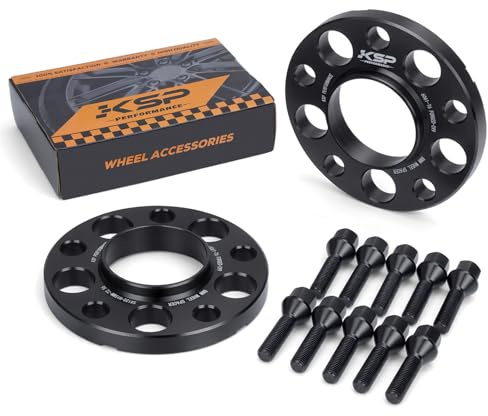KSP 5X120mm Wheel Spacers, 2PCS 15mm Hubcentric Forged Spacer for E36 E46 E90 E92 E60 318i 323i 325i 328i 330i 335i 525i 545i Thread Pitch M12x1.5 Hub Bore 72.56mm