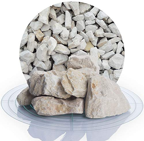 Schicker Mineral Kalk Gabionensteine beige 25 kg 32-60 mm, Bruchsteine | Farbechtes Naturprodukt, Steine als Füllmaterial für Gabionen, Gartendeko, Gabionenzäune, Gabionensäulen, Gabionenfüllung
