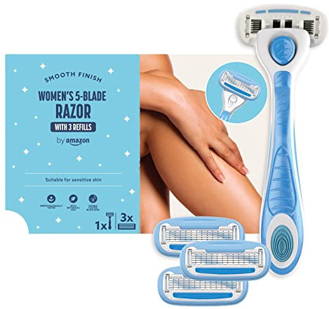 by Amazon Women's 5 Blade Razor + 3 Refills