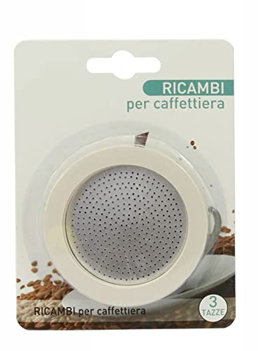 Lot de 4 pièces 3 joints + 1 siège pour machines compatibles moka compatibles avec les bialetti Pedrini (3 tasses)
