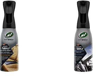 Turtle Wax 53704 Hybrid Solutions Leather & Conditioner Car Interior Spray 591ml & TW53791 FLAIROSOL WINDOW CLEANER