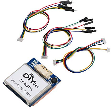Geekstory DY-880 TTL GPS-Empfängermodul mit Blitz-Kompass HMC5883L und aktiver Antenne – unterstützt Glonass Beidou für Arduino FPV Flugzeuge CC3D Flugsteuerung, ersetzt BN-880