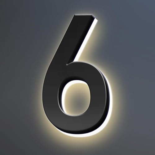 Numeri Civici, Numeri Civici Retroilluminati A LED, Numeri Civici Moderni Illuminati, Numeri Civici Illuminati Per Esterno.,6