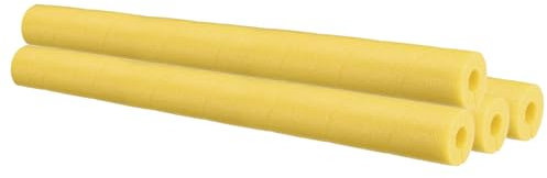 PATIKIL Pipe Insulation Foam Tube, 4Pcs 25 Lx1 IDx0.75 T No Adhesive Pole Wrap Pipe Cover Pool Noodles Multi-Purpose Soft Foam Tubing for Handle Outdoor Swimming Pool, Water Pipes, Yellow
