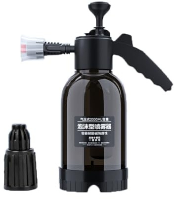 Kznifmk 2-Liter-Handpumpen-Schaumsprüher, Pneumatischer Waschschaum, Schneeschaum, Hochdruck-Waschschaum-Sprühgerät, Autowasch-Schaumstrahltopf für die Auto-Hausreinigung