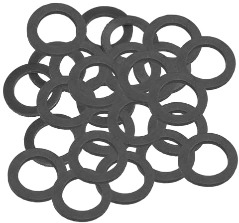PATIKIL Rondelle Plate En Caoutchouc M16, Lot De 24, Diamètre Intérieur 16mm, Diamètre Extérieur 24mm, Épaisseur 2mm, Joint D'étanchéité Pour Robinet, Tuyau, Raccord De Serrage, Noir