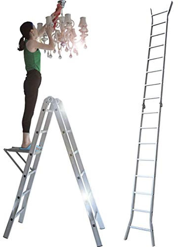 DLNTXFDG Scale, Scala telescopica, Scale domestiche Pieghevoli Multifunzione in Lega di Alluminio, Scale di ingegneria in bambù, 3,8 m/12,4 Piedi, 3,8 m/12,4 Piedi