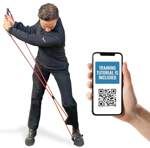Happy Golfer Golf Resistance Bands Swing Trainer | Golf Power Trainer for Swing Path, Grip & Speed Training | Portable Golf Training Aid for Warm Up, Strength & Practice