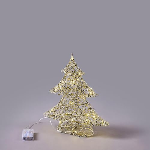 EDG Enzo De Gasperi Albero LED Intreccio con 30 Microled 40x34cm Oro
