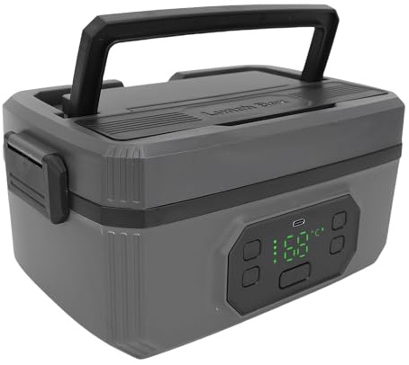 Focket Scatola per il Pranzo Elettrica, Scaldapranzo Portatile senza fili in Acciaio Inox con Riscaldamento Automatico, Riscaldamento Rapido Scatole per il Pranzo Riscaldate (1200 ml)