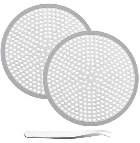 2 Stück Abflusssieb Dusche Edelstahl Dusche Haarsieb Badewannen Dusche Haarfänger Runde Haarsieb mit Pinzette für Spülbecken Badezimmer Küche