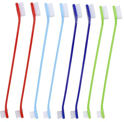 Dog Toothbrush Set of 8 – Dual Headed Dental Hygiene Brushes for Small to Large Dogs, Easy Teeth Cleaning & Dental Care,Dog Tooth Brushes for Small to Large Dogs, Cats, and Most Pets