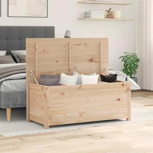 Qnhdfrt Solid Pine Wood Storage Chest with Gas Lift