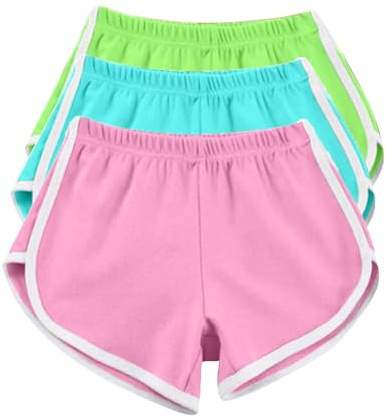 3 Pack Women's Cotton Yoga Dance Short Pants Hot Pants Shorts Women Sexy Sport Shorts Soft Cute Pyjama Women Lightweight Comfort Gym Summer Athletic Cycling Hiking Sports Pastel Shades Pink