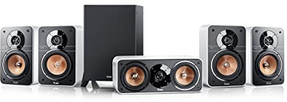 Teufel Ultima 20 Surround 5.1-Set - Heimkino Lautsprecher 5.1 Soundanlage Kino Raumklang Surround Subwoofer Movie High-End HiFi Speaker - weiß