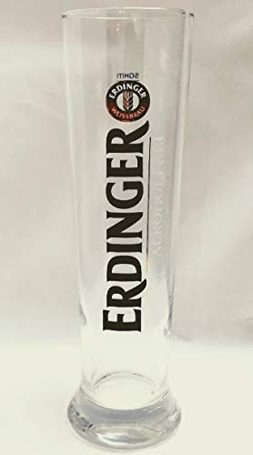 Erdinger Bicchiere da 0,5 l, senza alcool, bicchieri da birra, birra, birra bianca, vetro da collezione, bar e gastro