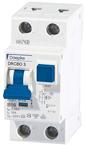 Doepke FI/LS-Kombination/RCBO DRCBO3 B16/0,01/1N-A Kombination FI-Schalter/Leitungsschutzschalter 4014712220843