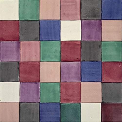 Cerames Azulejos mexicanos monocolor Ciruela - azulejos de mosaico, azulejos ceramica monocromáticos para cocina, baño, ducha | Un paquete de 90 baldosas ceramica 10,5x10,5 cm