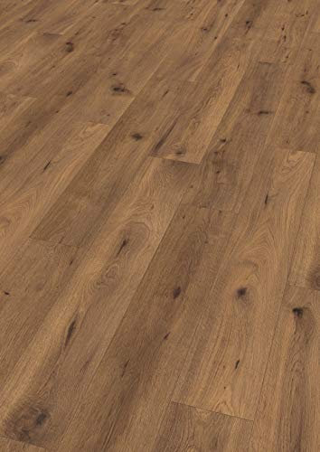 EGGER Home Laminatboden EHL148 Inuvik Eiche (8mm, 1,995m²) | authentische Holzoptik | | Einfache Verlegung durch CLIC It! System | Praktisch & wertbeständig