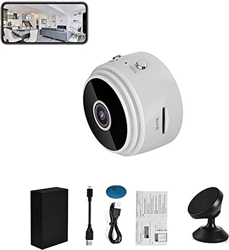 Dispositivo di monitoraggio TrailerHitch - Visione remota dell'app mobile, telecamere nascoste mini WiFi, telecamere della casa con alimentazione audio dal vivo, telecamera A9 Mini WiFi HD 1080P wirel