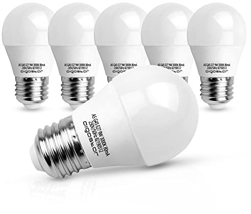 Aigostar - Bombilla LED E27 9W (Equivalente a 62W), Luz Calida 3000K, 840 Lúmenes, CRI> 80, Ahorro de Energía, No Regulable - 5 Unidades