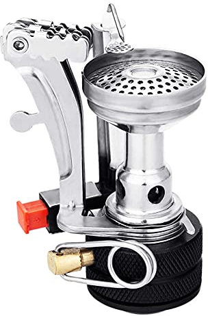 Wresetly Mini CuisinièRe à Gaz CuisinièRe de Camping Super BrûLeur de Cuisson en Plein CuisinièRe à Gaz de Camping Pliante avec Adaptateur de Recharge