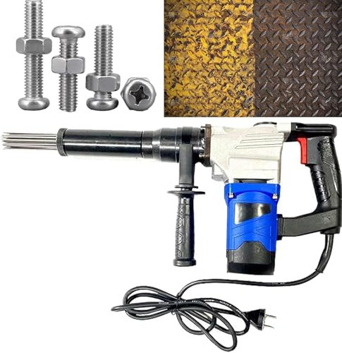 ROGHA Pistolet de Dérouillage D'aiguille Électrique 1100W, Détartreur D'aiguille à Main, Machine de Nettoyage pour Enlever la Rouille, Nettoyeur de Scories de Soudage, 110v-220v,220V