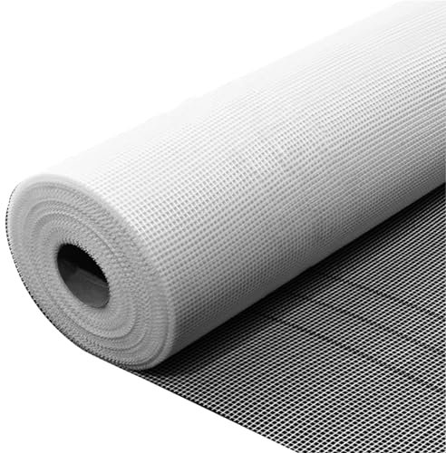 MFLCBK Tissu de Renfort en Fibre de Verre 4x4mm Jonction en Fibre de Verre Haute Résistance et Rouleau de Tissu de Ruban de Plâtrage pour Remplissage Fissures et Réparation Joints(Size:1x50m)