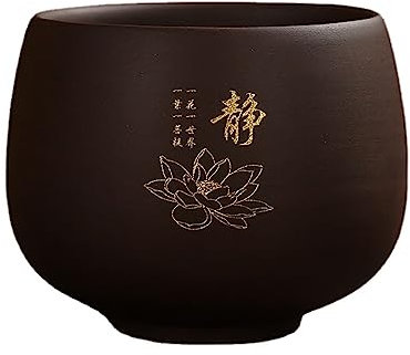 BULINO Tazza da degustazione di tè Cinese, Tazza da tè, Tazza da tè in Sabbia Viola da 6 cm, Tazza Principale in Ceramica, Set da tè Kung Fu, Tazza Singola, Tazza for Acqua for Uso Domestico