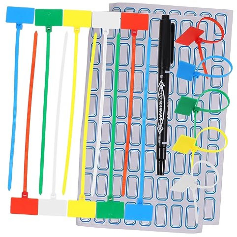 Operitacx 1juego Etiquetas De Cable Marcadores De Etiquetas De Color Para Organización De Cables Identificación y Gestión Hogar Oficina y Taller