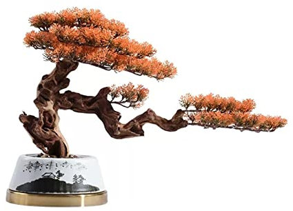 Künstlicher Bonsai-Baum Künstlicher Bonsai-Baum, neuer chinesischer Stil, großer Simulations-Willkommenskiefer-Bonsai-Baum, Innendekoration, Simulation im Topf, Büro-Desktop-Dekor, künstlicher Baum mi