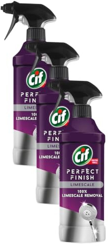 Cif Perfect Finish Limescale Specialist Cleaner Spray 100% limescale removal multi-purpose cleaner 435 ml (Pack of 3)