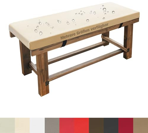 Lsjoaw Bankauflage 150X40X3CM Wasserdicht Sitzauflage Bankkissen Sitzkissen Gartenbank Auflage Schaukel Kissen für Gartenbank Schwingen Bankpolster Outdoor für Fensterbank Gartenkissen Beige