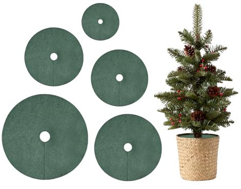 Milageto 10 Stück Baum-Unkrautbekämpfungsmatten, Baumschutzmatten, strapazierfähige, tragbare Pflanzenabdeckung, Bodenabdeckungen für Baumgras, Durchmesser 42 cm