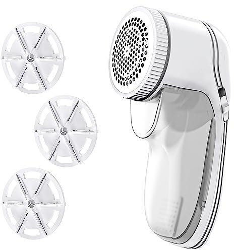 Electric Lint Remover Fabric Shaver USB Rechargeable Bobble Remover for Clothes Lint Remover Debobbler Clothes Shaver Lint Roller Wool Defuzzer Fluff Remover Quick and Effective ((3 Blades Included)