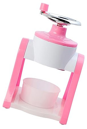 Hohopeti Machine à Glace Pilée Manuelle Rose en Abs et Acier Inoxydable