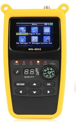Receptor de satélite Metro del buscador de satélite de WS-6933 DVB-S2 Digitaces con la batería de la exhibición 7.4V/800mAh del LCD de 2.1inch para Antenas de Sistemas de Recepción Remota