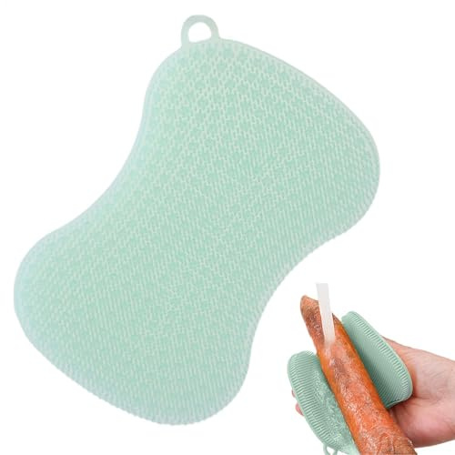 Esponja de Cocina de Silicona, Esponja para Lavar Platos, cerdas