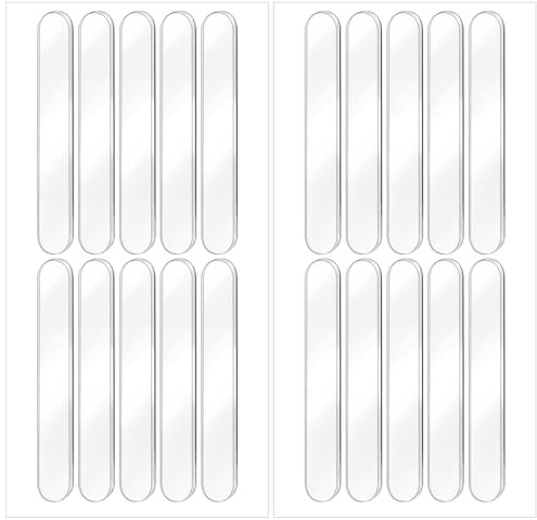 20 Stück Gummipuffer Selbstklebend Lang Gumminoppen Selbstklebend Möbelstoßstangen Silikon Schutzpuffer Möbelpuffer Türpuffer Elastikpuffer Transparente Schrankpuffer für Hauswandtüren, Schränke