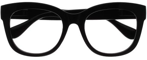 OPULIZE BIG Lunette anti lumiere bleue femme & homme - Lunettes Loupe Ecran/Gaming - Anti-éblouissement Anti-Reflet Protection UV - Noir - +2,50