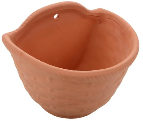 Gatuida Wandpflanzgefäß Aus Ton Hängend Balkonpflanztopf Für Innen Und Außen Tonblumentopf Mit Abflussloch Gartendeko