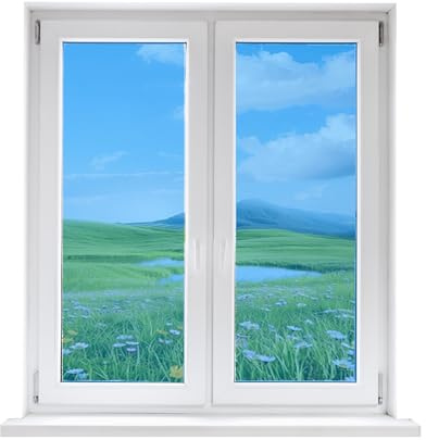 Vinilos para Ventanas 100 x 1000 cm Anti UV Anti Calor Protege del Sol Película Reflectante para Ventana para Hogar Oficina Tienda, Azul Cielo