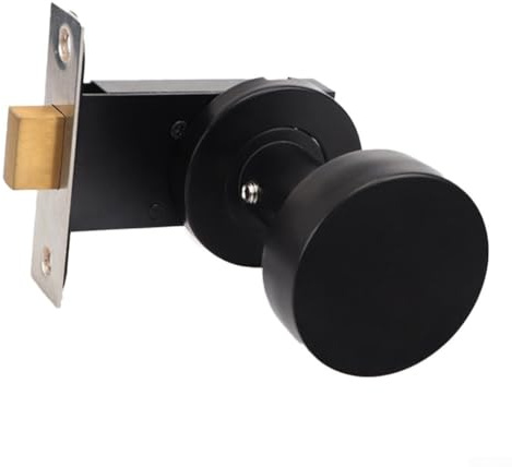 Besttoolifes Serratura per porta senza chiave, in acciaio inossidabile 304, design invisibile per porte interne con sicurezza duratura (nero)