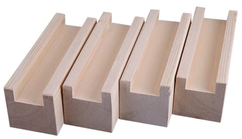 Sollevatori per mobili in legno massello, 4 pezzi, resistenti piedini di supporto regolabili in altezza da 3 a 10 cm, robusti elevatori per gambe del tavolo per una maggiore stabilità e comfort