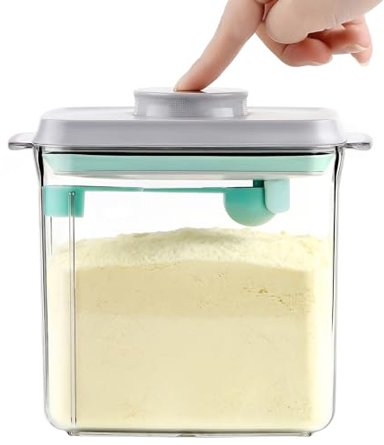 Dispenser per Latte in Polvere da 1700 ml, Contenitore Ermetico Portatile, Scatola per Latte in Polvere con Cucchiaio