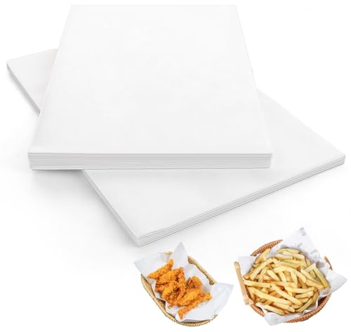 WeeGoo 600 Pcs White Greaseproof Papers Sheet, 20x30 cm Parchment Paper