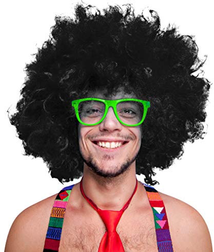 Balinco – XXL Afro Perücke in Schwarz Extra große Lockenperücke mit 260g für Herren & Damen – Lustige Afroperücke mit Locken für Karneval, Fasching, Motto Party uvm. – Voluminös & angenehm zu tragen