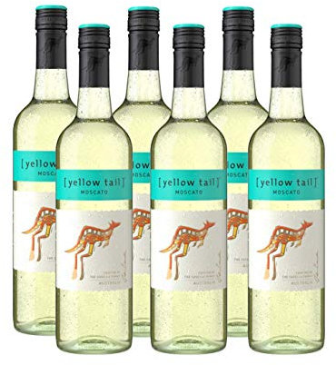 Yellow Tail Moscato – Lieblicher Weißwein aus Australien mit 7,5 Prozent vol. Alkohol (6 x 0,75l)